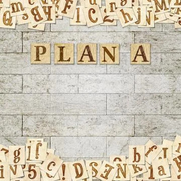 Main phrase " plan a " Stock Illustration