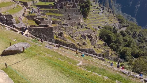 Main place of archaeological citadel of Machu Picchu and cultivation terraces Stock Footage 121500413