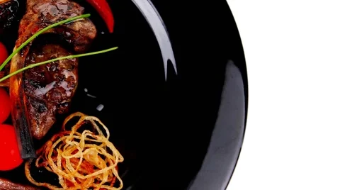 Main portion : grilled ribs Vídeos de archivo 42860557