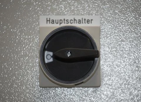 Main power switch for electricity Stock Photos