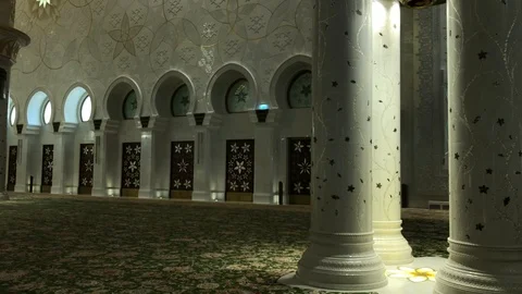 Main Prayer Hall Sheikh Zayed Mosque Stockbeeldmateriaal 125584293