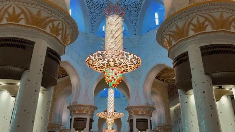 Main prayer hall Sheikh Zayed Grand Mosque 4 Stock Footage 327469194