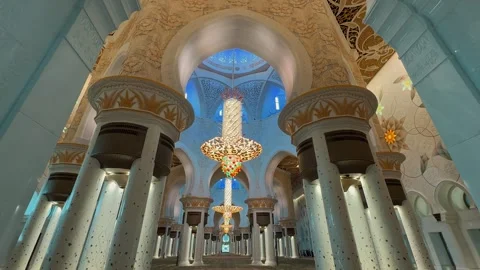 Main prayer hall Sheikh Zayed Grand Mosque 5 Stock Footage 327469198
