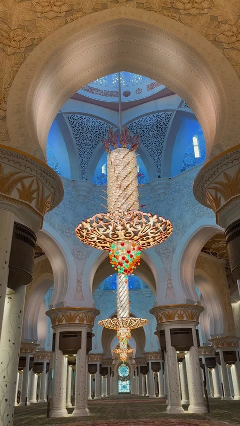 Main prayer hall Sheikh Zayed Grand Mosque 6 Stock Footage 327469200