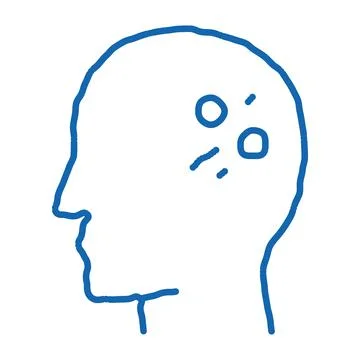 Main problem of dermatitis doodle icon hand drawn illustration Illustrazione stock