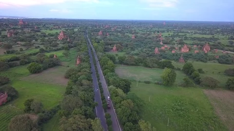 Main road on the Bagan Video stock 81553101