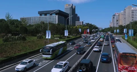 Main road in Beijing Video stock 97420367