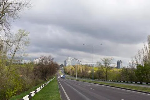 Main road to the city. Stock Photos