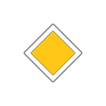 Main road sign Stock Illustration