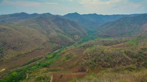 The main road in the valley Stock Photos