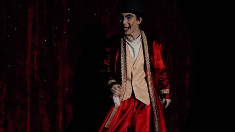 The main showman laughs in public. Stock Footage 167126218