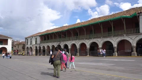 Main square of ayacucho peru Stock Footage 244012282