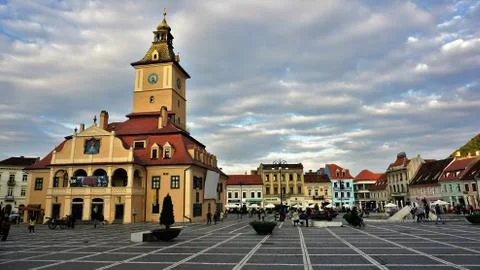 The Main Square of Brasov Stock Photos
