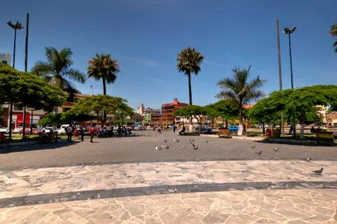 Main Square Chimbote Peru Stock Photos