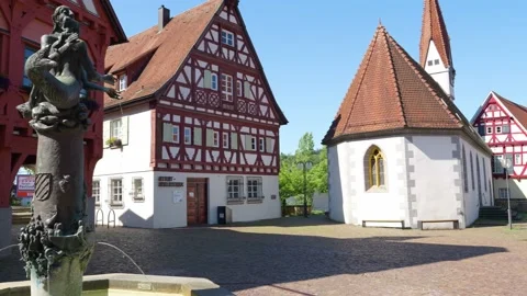 Main-square with fountain Stock Footage 219947791