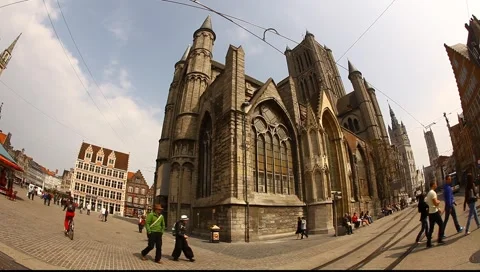 Main Square in Gent, Belgium Видео 3476706