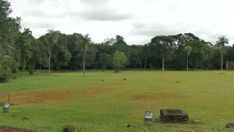 Main square of the Jesuit reduction of our lady of Santa Ana, Argentina. Stock Footage 87723876