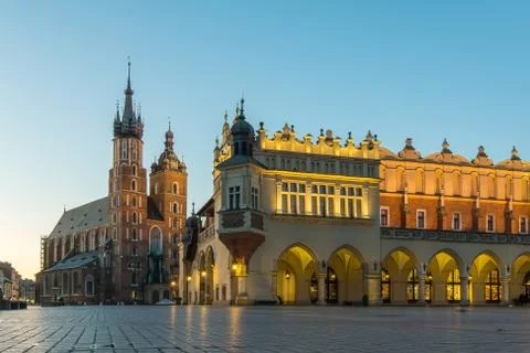Main square in Krakow Stock Photos