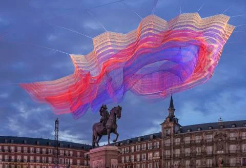 Main square of Madrid Stock Photos