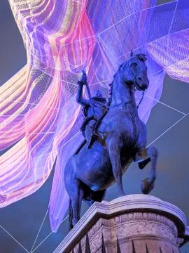 Main square of Madrid Stock Photos