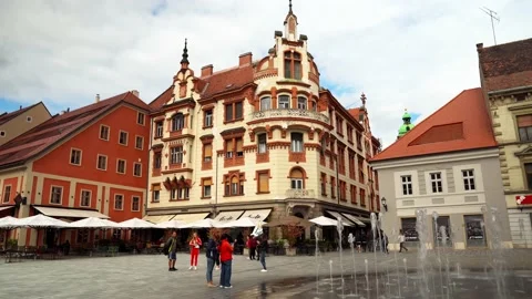 The main square of Maribor Stock Footage 220340403