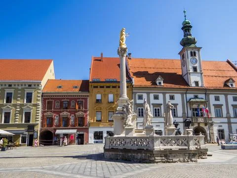 Main Square, Maribor Stock Photos