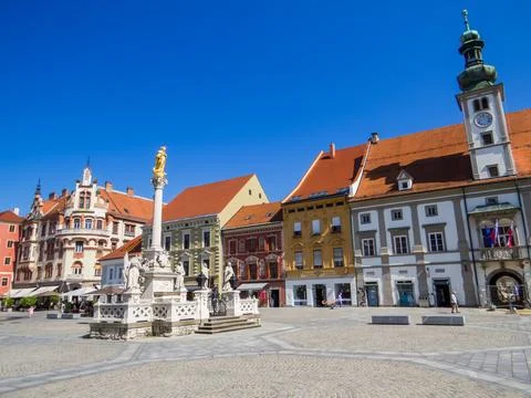 Main Square, Maribor Stock Photos