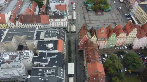 Main Square, Old Town, Wrocław, Poland, 4k clip Stock Footage 211111139