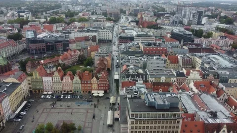 Main Square, Old Town, Wrocław, Poland, 4k clip Stock Footage 211111314