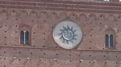 Main square in Piazza del Campo in Siena, 50fps ,real time Stock Footage 67562031