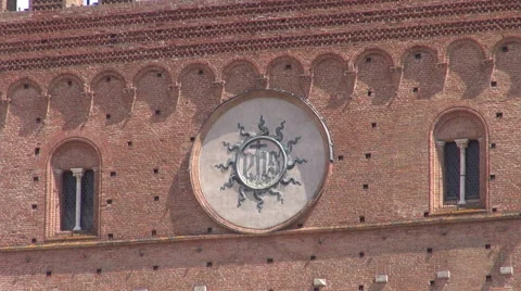 Main square in Piazza del Campo in Siena, 50fps ,real time Stock Footage 67562147