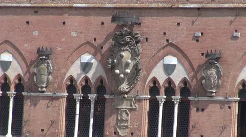 Main square in Piazza del Campo in Siena, 50fps ,real time Stock Footage 67563127