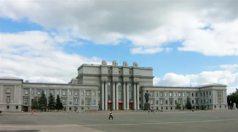 Main square in Samara, timelapse Stock Footage 45325024