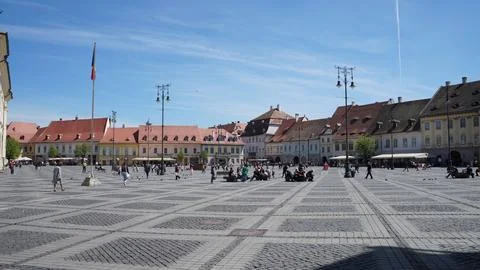 The main square of Sibiu Stock Photos