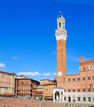 The main square of Siena. Stock Photos