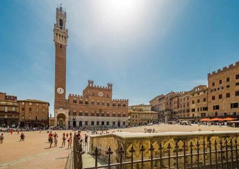 Main square of Siena Stock Photos