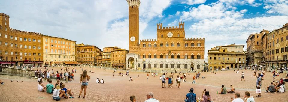 Main square of Siena Stock Photos