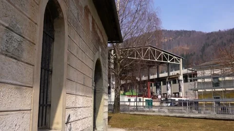 Main square in the small iron-making town of Jesenice Stock Footage 226829260