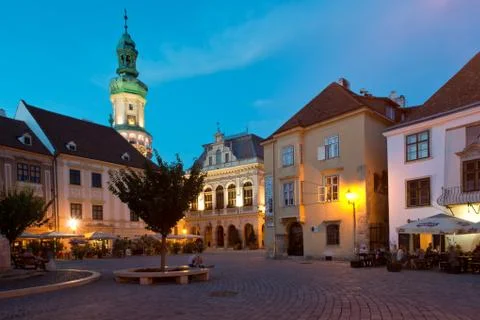 The main square in Sopron Stock Photos