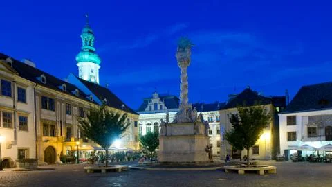 The main square in Sopron Stock Photos
