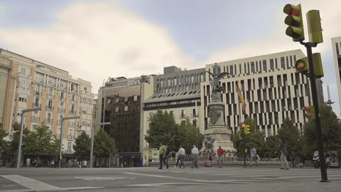 Main Square in Spain Video stock 96163392