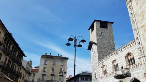 The main square on town Como Foto stock