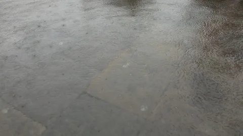 Main square of Venice and the Basilica of Saint Mark during tide Видео 129320174