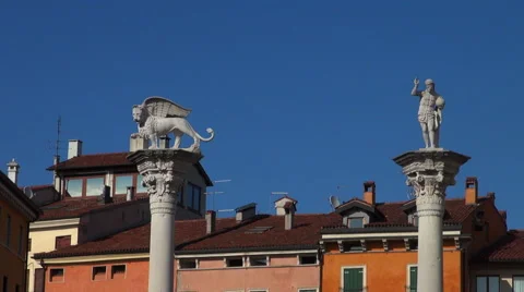 The main square of the Vicenza, Italy Stock Footage 67612238