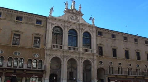 The main square of the Vicenza, Italy Stock Footage 67612262