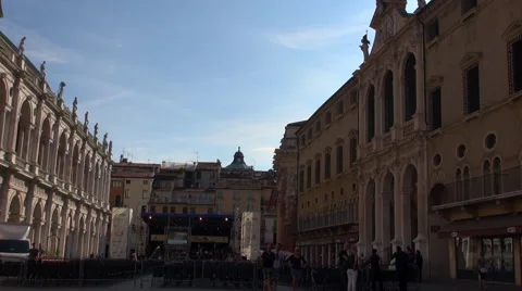 The main square of the Vicenza, Italy Stock Footage 67612332