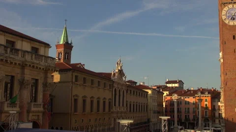 The main square of the Vicenza, Italy Stock Footage 67612529