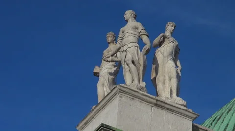 The main square of the Vicenza, Italy Stock Footage 67612571