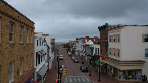 Main Street Annapolis Empty due to COVID-19 Restrictions Video stock 127575108