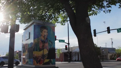 Main Street Art Video stock 89111369